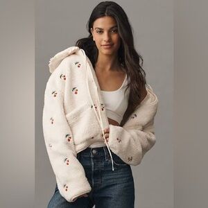 MABLE Sherpa Cherry embroidered Jacket